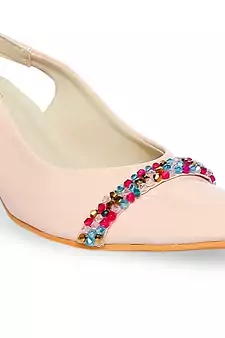 beige solid rubber sandals