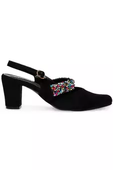 black solid rubber sandals