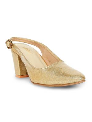 gold solid rubber sandals 1