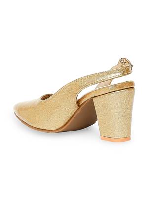 gold solid rubber sandals 2