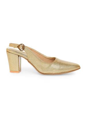 gold solid rubber sandals 3