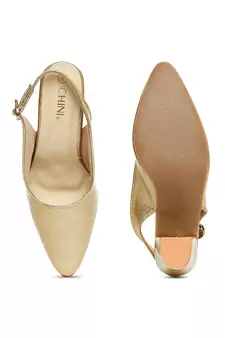 gold solid rubber sandals