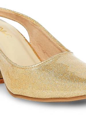 gold solid rubber sandals 5