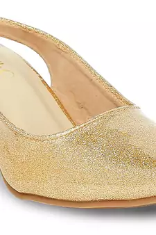 gold solid rubber sandals
