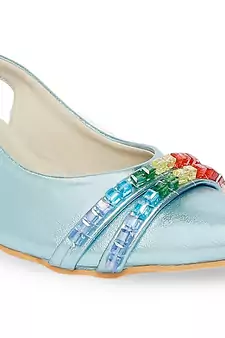 blue solid rubber sandals