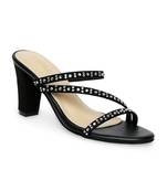 black solid rubber sandals