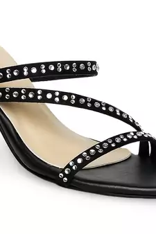 black solid rubber sandals
