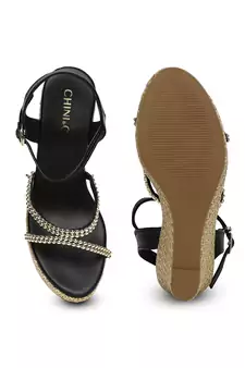 beige solid rubber sandals