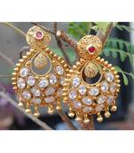 Filigree Kundan Ruby Dangler Earrings