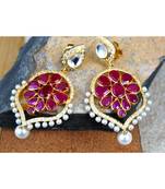 Ruby Pearl Dangler Earrings