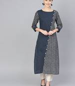 Blue printed Cotton kurti