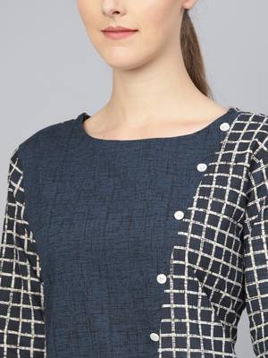Blue printed Cotton kurti 2
