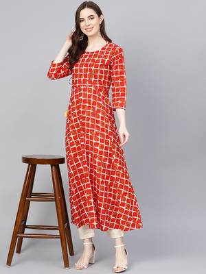 mustard printed Cotton kurti 1
