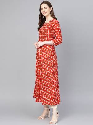 mustard printed Cotton kurti 3