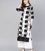 Black printed Cotton kurti