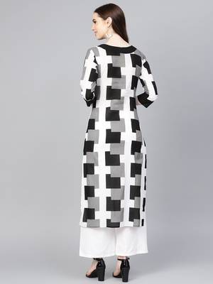 Black printed Cotton kurti 5