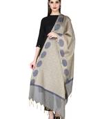 Grey Gold Banarasi Art Silk Woven Design Dupatta