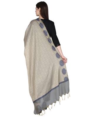 Grey Gold Banarasi Art Silk Woven Design Dupatta 4