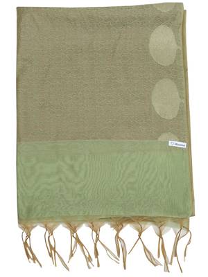 Green Gold Banarasi Art Silk Woven Design Dupatta 5