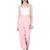 Pink Cotton Slub Straight Pants