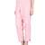 Pink Cotton Slub Straight Pants