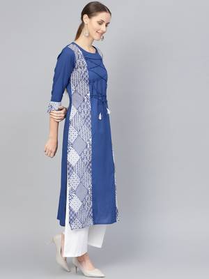 Blue printed Cotton kurti 2