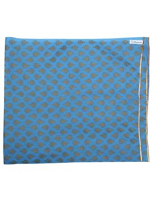 Blue Women's Hand Block Printed Dupatta 5