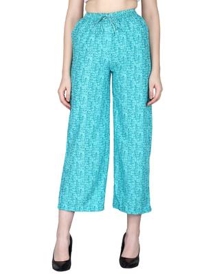   Green Rayon Printed Palazzo 2