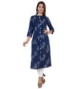 Blue printed Cotton kurti