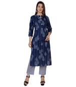 Blue printed Cotton kurti