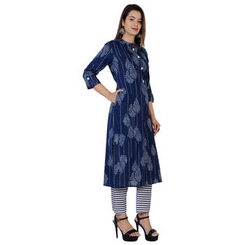 Blue printed Cotton kurti 2