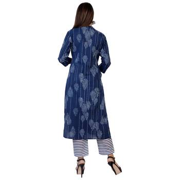 Blue printed Cotton kurti 5