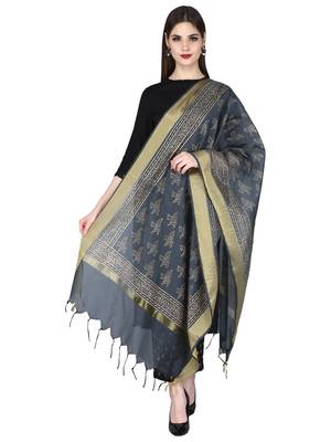 black Rayon Plain/Solid Round Neck Ethnic Set With Beautiful Gold Printed Duptta 1