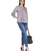 Grey Printed Cotton Top