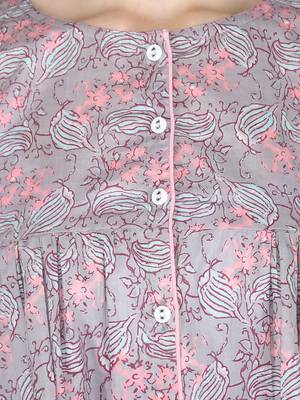 Grey Printed Cotton Top 5