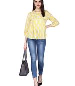 Yellow Printed Cotton Top