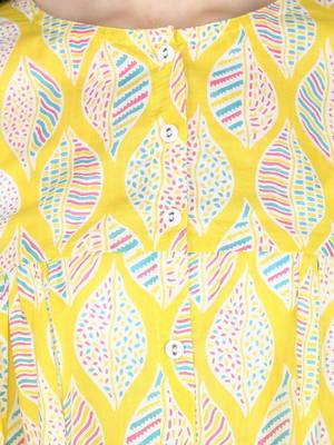 Yellow Printed Cotton Top 5