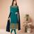 Royal-blue embroidered faux georgette salwar