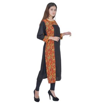 Grey Rayon Jaipuri Kurti 2