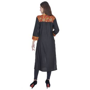 Grey Rayon Jaipuri Kurti 5