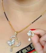 White diamond mangalsutra
