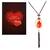 Valentine'S Special V'Day Greeting Card With Gold Plated Designer Fancy Stylish Necklace For Women
