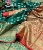 green Art Silk Party Wear Saree