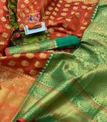 Red Art Silk Party Wear Saree