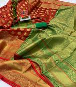 Red Art Silk Party Wear Saree