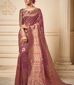 Light Violet Art Silk Party Wear Saree