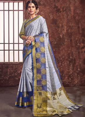 Blue Art Silk Party Wear Saree 1