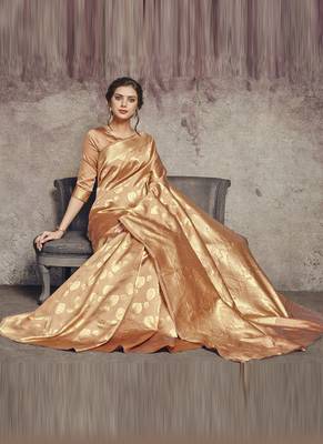 Mustard Art Silk Party Wear Saree 2