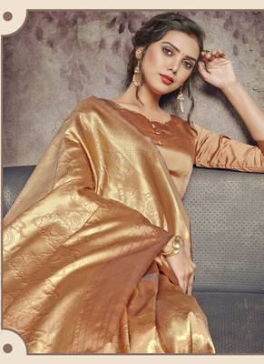 Mustard Art Silk Party Wear Saree 3