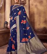 Blue Party Wear Designer Saree